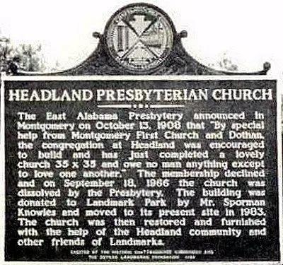 HeadlandPresbyterianChurchMarker1