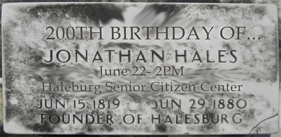 200th birthday johnthan hales